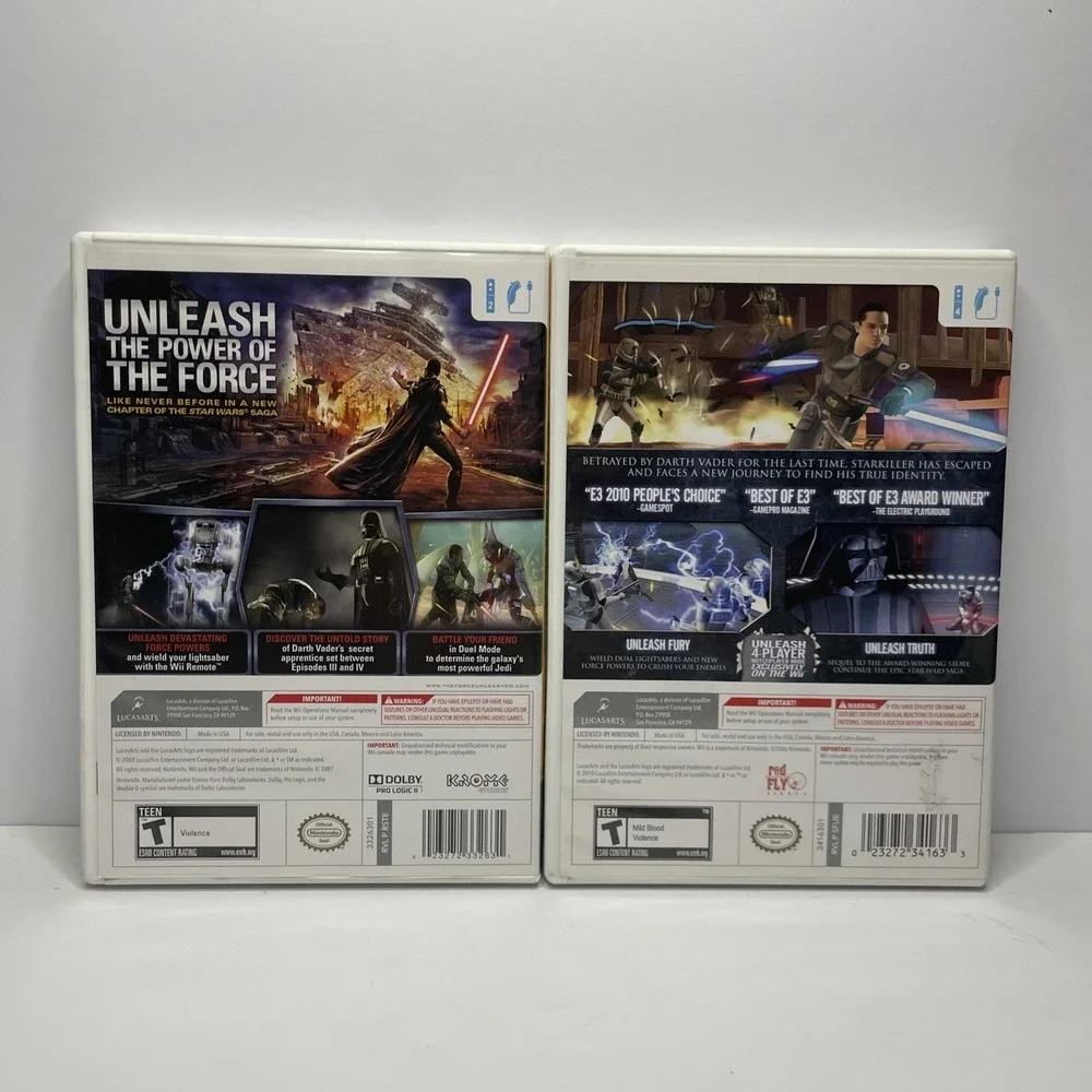 Lot of 2 – Star Wars: The Force Unleashed I & II (Nintendo Wii) – Complete